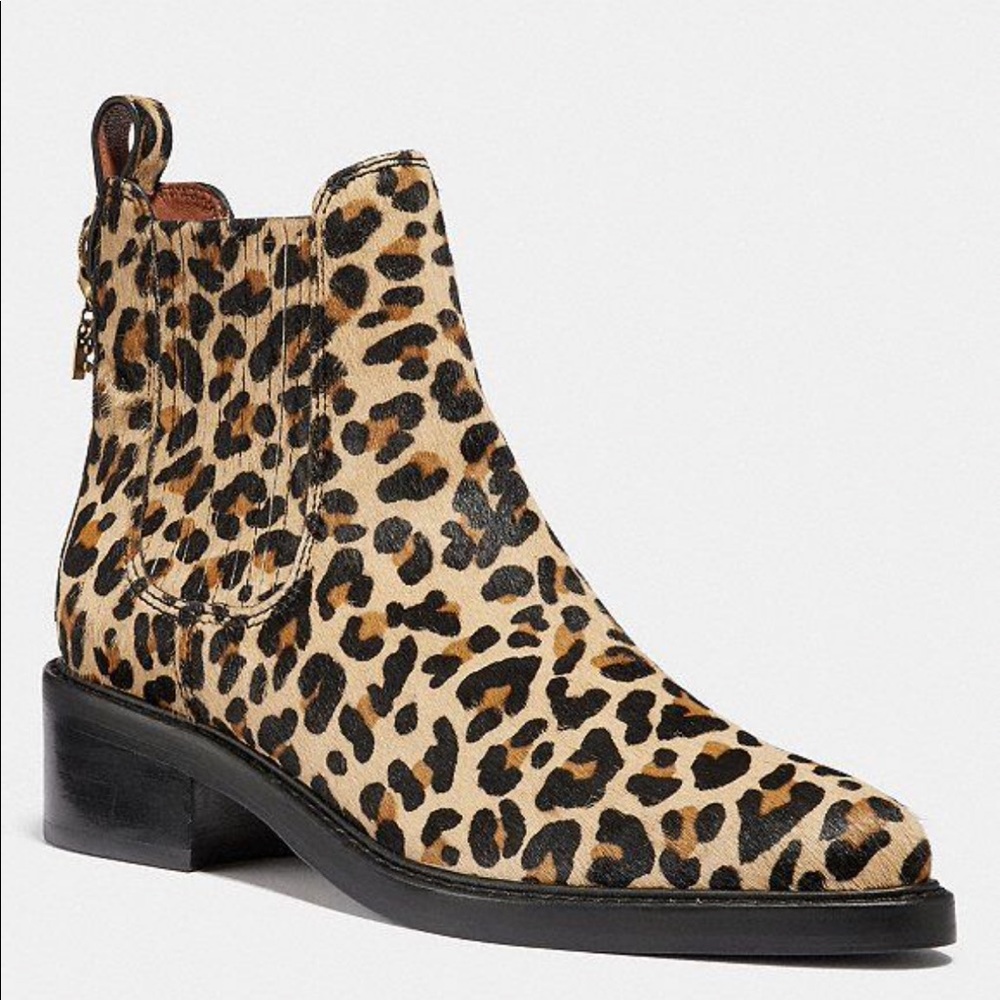 Coach Bowery Bootie in Leopard 8